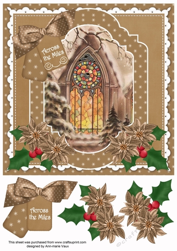 Christmas Window Across the Miles 8in Step by Step