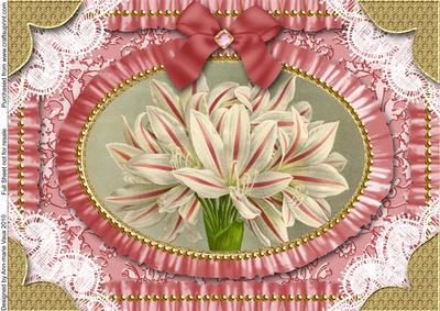 Amarylis Lace N Ruffles A4 Picture Sheet