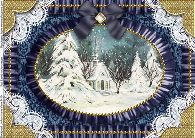 Midnight Village Lace N Ruffles A4 Picture Sheet