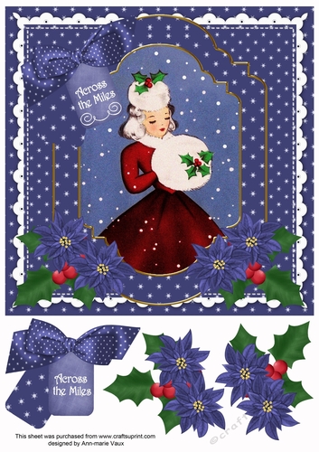Winter Lady Across the Miles Fancy 8in Step by Step