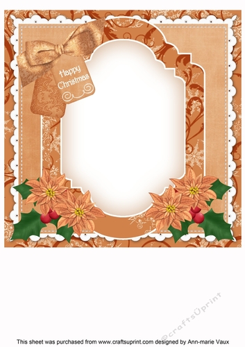 Christmas Lantern Happy Christmas 8x8inch Fancy Insert