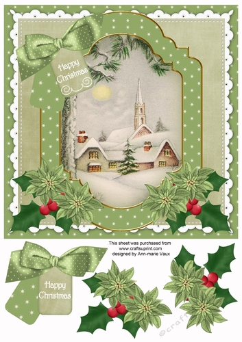 Winter Pub Happy Christmas Fancy 8in Step by Step