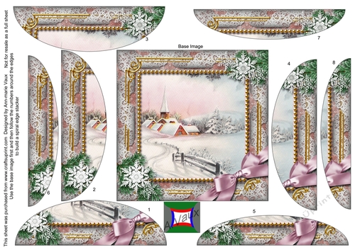Snow Village Snow Edge 5in Rounded Spiral Stacker