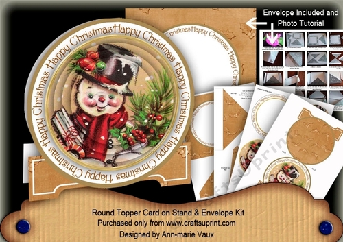 Snowman 3D Circle Card with Toppers & Envelope Mini Kit