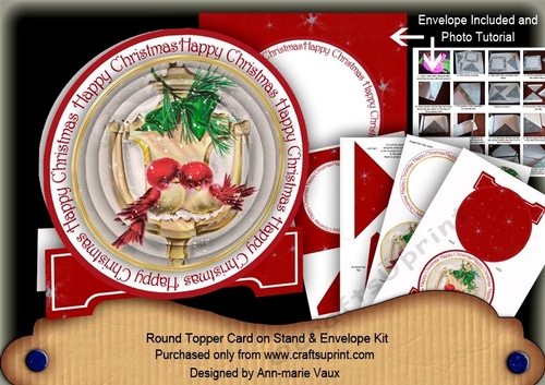 Lovebirds 3D Circle Card with Toppers & Envelope Mini Kit