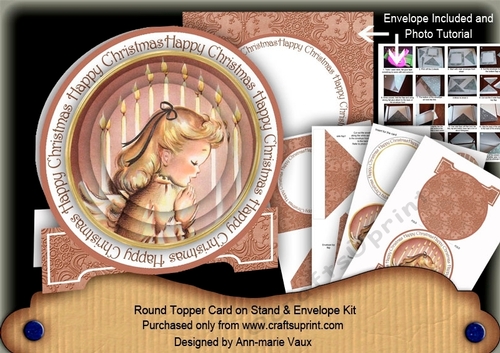 Praying Angel 3D Circle Card with Toppers & Envelope Mini Kit