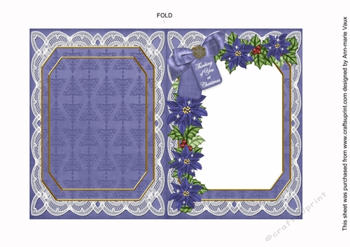 Choirboy Thinking of You 7x5in Fancy Lace Foldable Insert