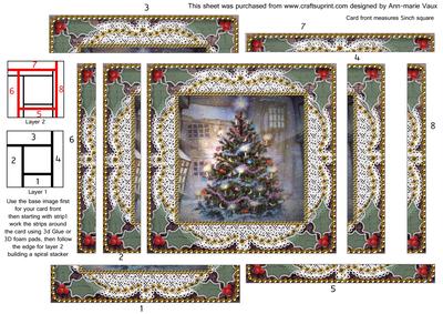 My Christmas Tree Spiral Edge Stacker Card Front