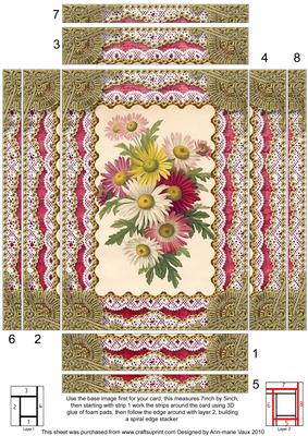 Crazee Daisies Spiral Edge Stacker 7x5in Card Front