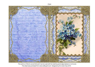 Forget Me Knots Matching Spiral 7x5inch Folded Card