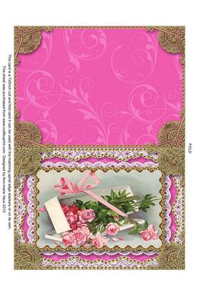 Flower Box Matching Spiral 7x5inch Folded Card