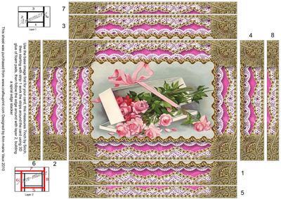 Flower Box Spiral Edge Stacker 7x5in Card Front