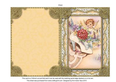 Shoe Fairy Matching Spiral 7x5inch Folded Card