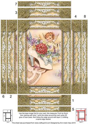 Shoe Fairy Spiral Edge Stacker 7x5in Card Front