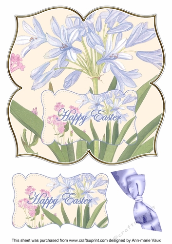 Agapanthus Happy Easter 8in Large Blooms Fancy Topper
