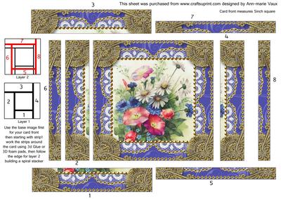 Wildflower Bunch Spiral Edge Stacker Card Front