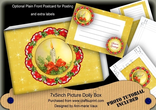 Christmas Candle 7x5in Presentation Box