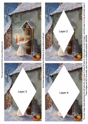 Christmas Candle Boy Easy Diamond Tunnel Sheet
