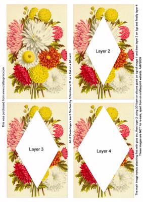 Bunch of Chrysanths Easy Diamond Tunnel Sheet