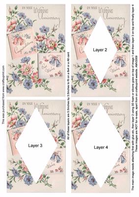 Pretty Floral Anniversary Easy Diamond Tunnel Sheet