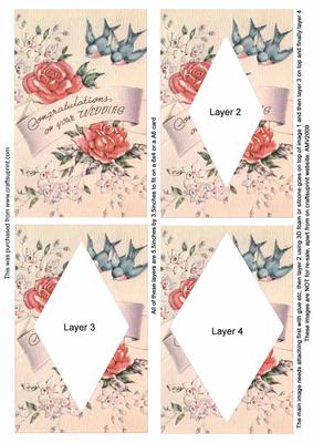Wedding Day Blue Birds Easy Diamond Tunnel Sheet