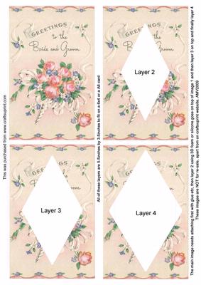 Greetings to Bride N' Groom Easy Diamond Tunnel Sheet