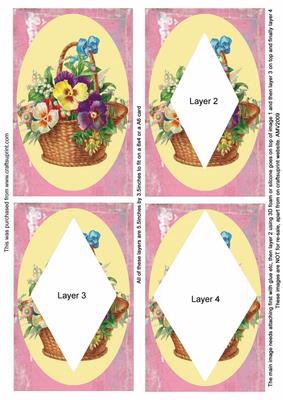 Pansy Posie Basket Easy Diamond Tunnel Sheet