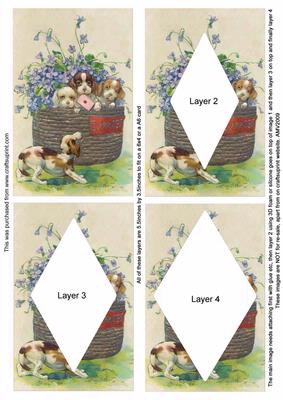 Basket of Puppies Easy Diamond Tunnel Sheet
