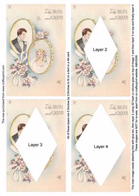 To Bride and Groom Wedding Easy Diamond Tunnel Sheet