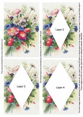 Bunch of Wildflowers 1 Easy Diamond Tunnel Sheet