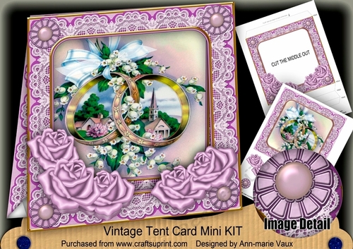 Lilac Rings Vintage 7inch Tent Card Mini Kit