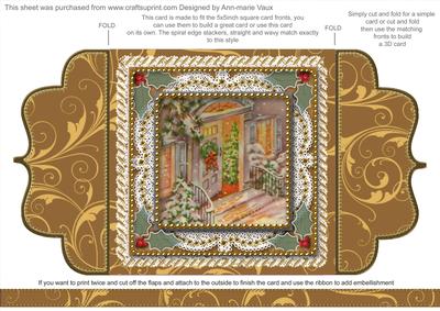 Christmas Door Lace Bracket Wrap Card