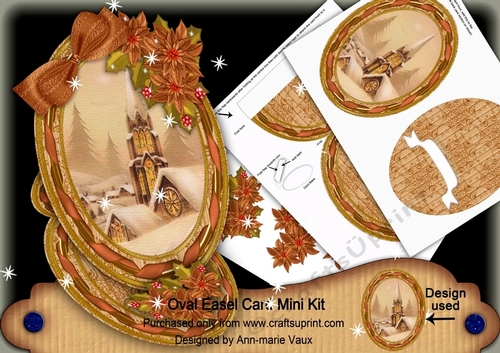 Snow Steeple Oval Easel Card Mini Kit