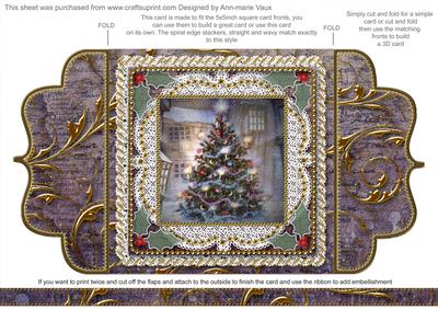 How My Tree Looks Lace Bracket Wrap Card