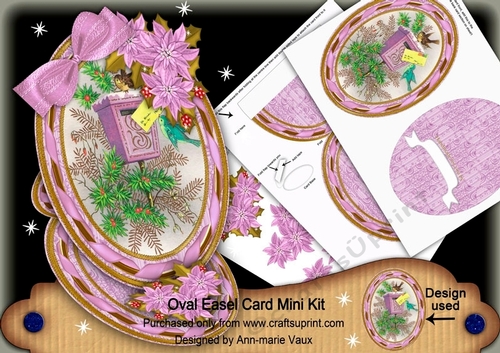 Christmas Mailbox Oval Easel Card Mini Kit