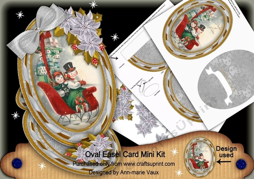 Christmas Stacks of Wishes Oval Easel Card Mini Kit