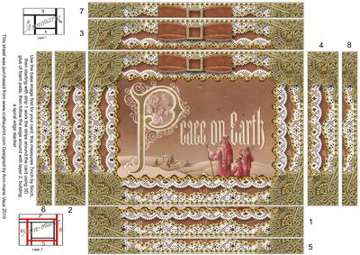 Peace on Earth Spiral Edge Stacker 7x5in Card Front