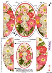 Painted Carnations Round Gatefold Card & Topper