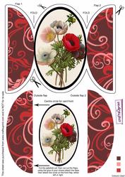Poppies Round Gatefold Card & Topper