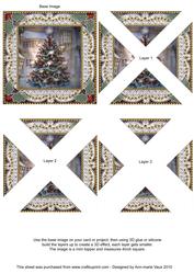 How My Tree Looks Vintage Lace Mini 4in Triangle Stacker
