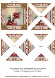 Christmas Candles 1a Vintage Lace Mini 4in Triangle Stacker