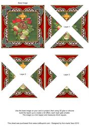 Christmas Knocker 2 Vintage Lace Mini 4in Triangle Stacker