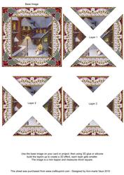 Village Angels 1 Vintage Lace Mini 4in Triangle Stacker