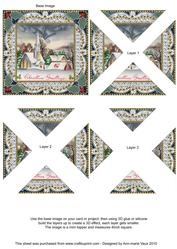 Christmas Church 1 Vintage Lace Mini 4in Triangle Stacker