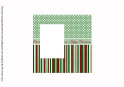 Poinsettia Bells Happy Christmas 6inch Split Topper Insert Panel