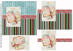 Glory Book Happy Christmas 6inch Split Decoupage Topper