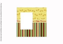 Poinsettia Happy Christmas 6inch Split Topper Insert Panel