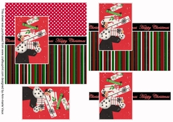 Christmas Shopping Happy Christmas 6inch Split Decoupage Topper