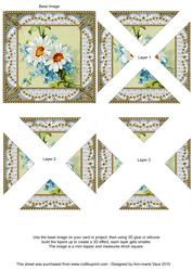 Forget Me Knot Daisies Lace Mini 4in Triangle Stacker