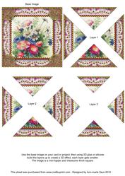 Wildflowers Vintage Lace Mini 4in Triangle Stacker